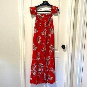 Orange maxi summer dress